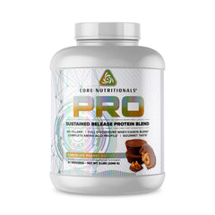 Core Nutritionals Pro Sustained Release whey bottle shows steady recovery potential after workouts.
