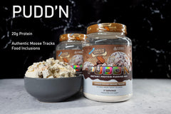 Creamy protein pudding texture ready to serve