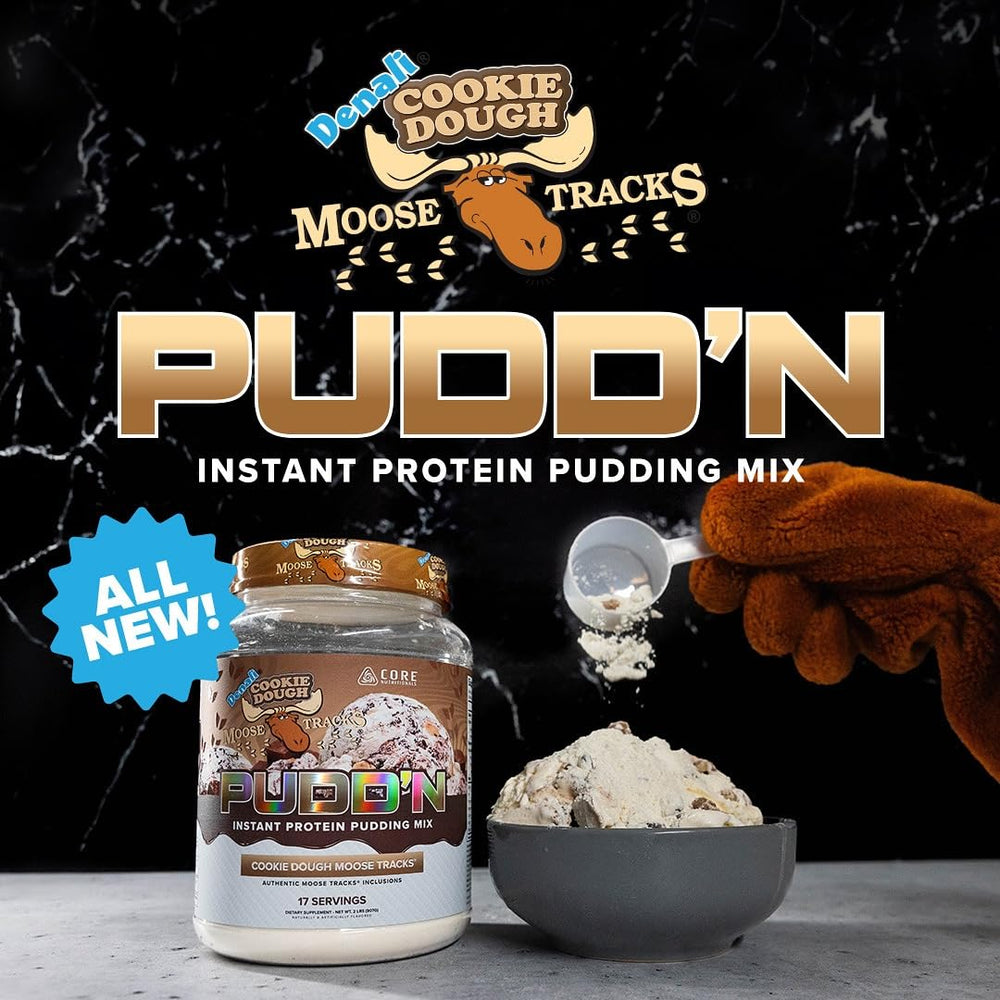 Nutrition label close-up on pudding mix packaging