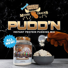 Nutrition label close-up on pudding mix packaging