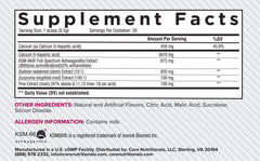 Core Nutritionals serving-size scoop photo communicates consistent daily dosing.