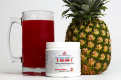 Core Nutritionals Test Vitality bottle back showing multi-pathway formulation for hormone balance