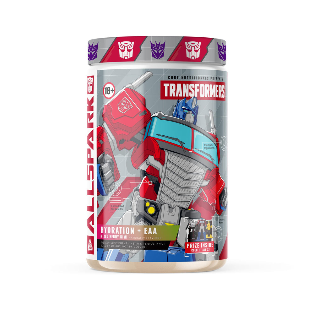 Core Nutritionals Transformers Allspark Hydration + EAA bottle - Mixed Berry Kiwi flavor