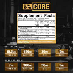 Core ZMA with Boron capsules spilled from bottle