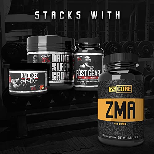 Nutritional facts panel on Core ZMA Boron label