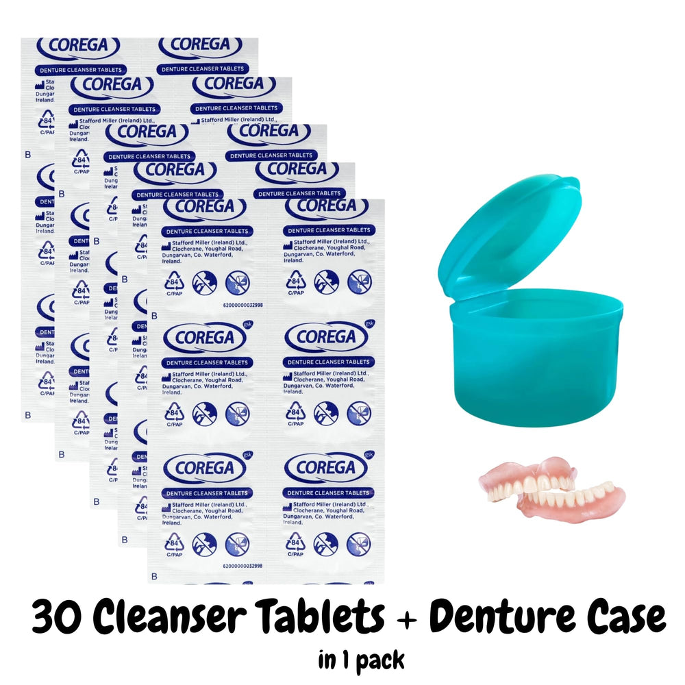 Corega 3 Minutes Rapid Action denture cleanser tablets dissolving