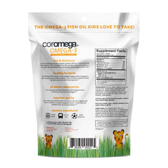 No sugar, no artificial sweeteners, and gluten-free label on Coromega Kids