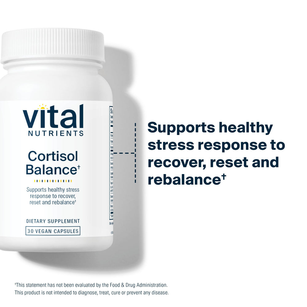 Vegan cortisol balance supplement packaging