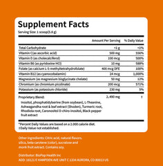Prepared Cortisol Drink Mix served in a glass