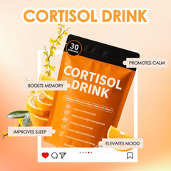 Lifestyle scene featuring Cortisol Drink Powder for relaxation
