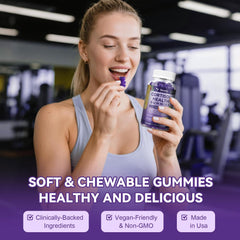 Sugar-free vegan cortisol gummies in a 60-count bottle