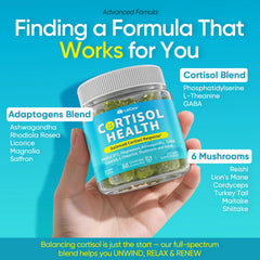 Two-pack cortisol gummies packaging display