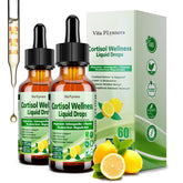 2 pack Cortisol Liquid Drops bottle with dropper