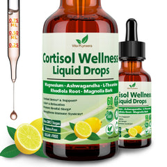Cortisol Liquid Drops bottle - front view (60ml)