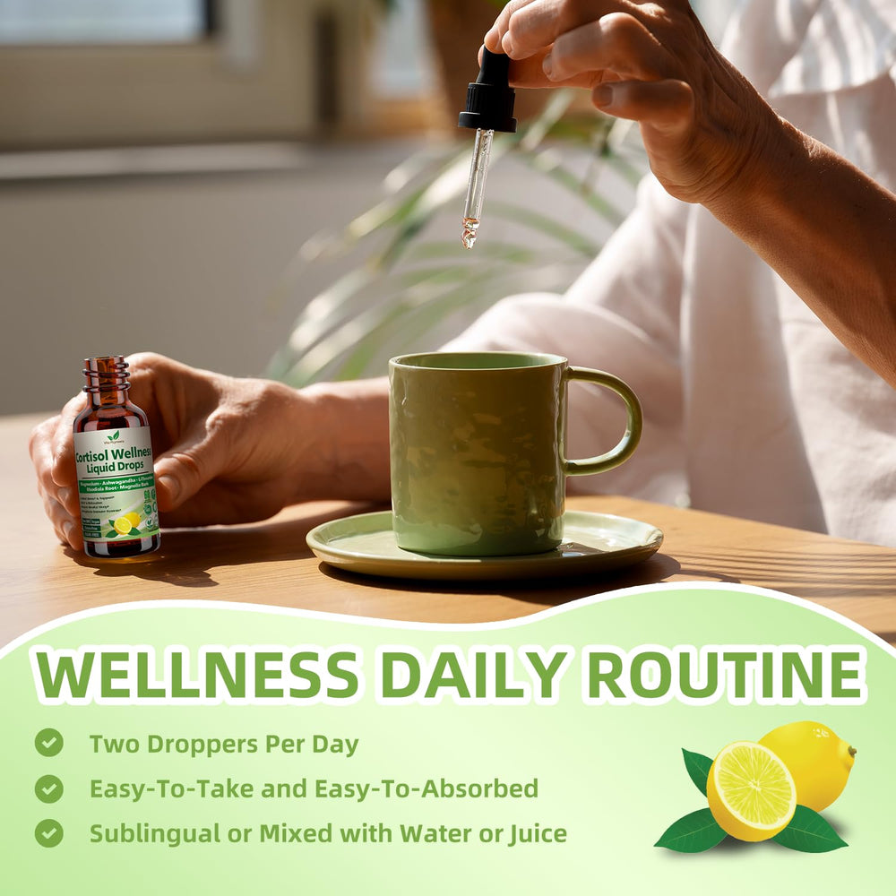 Usage instructions for cortisol liquid drops