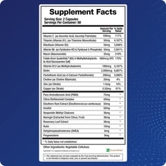 Cortisol manager product highlighting B vitamins and 5-MTHF