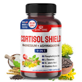 CORTISOL Shield 9-in-1 front view with bottle