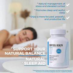 Close-up of cortisol supplement capsules