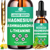 Two-pack cortisol supplement bottle with liquid drops