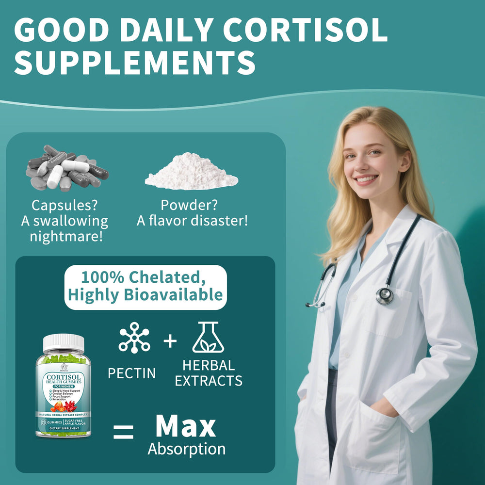 Cortisol support complex ingredients: ashwagandha and Rhodiola Rosea