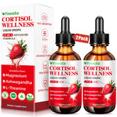 Front view of cortisol support liquid drops bottle