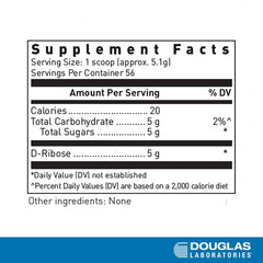 Corvalen D-ribose powder packaging label