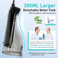 BPA-free materials used in COSLUS water flosser