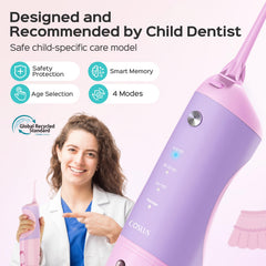 Water flosser with two nozzles for kids