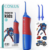 COSLUS Kids Water Flosser red and blue with 150ml water tank