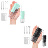 COSLUS Mini Travel Water Flosser - Black & Green exterior