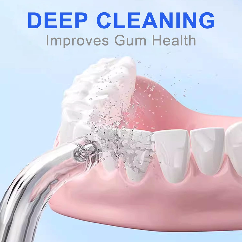 Tongue cleaner tip included in COSLUS Mini Water Flosser kit