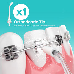 Multi-pack includes orthodontic, periodontal, tongue cleaner and standard tips