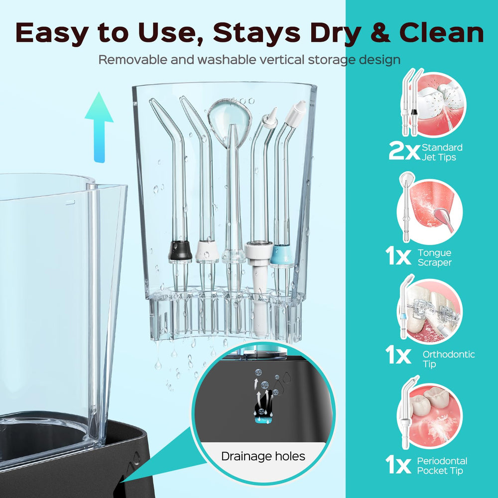Tongue cleaner nozzle tip for COSLUS flosser