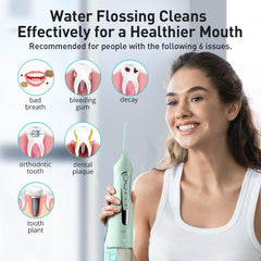 Five interchangeable cleaning tips for dental care