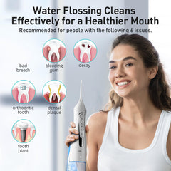 Travel-ready compact flosser for on-the-go cleaning