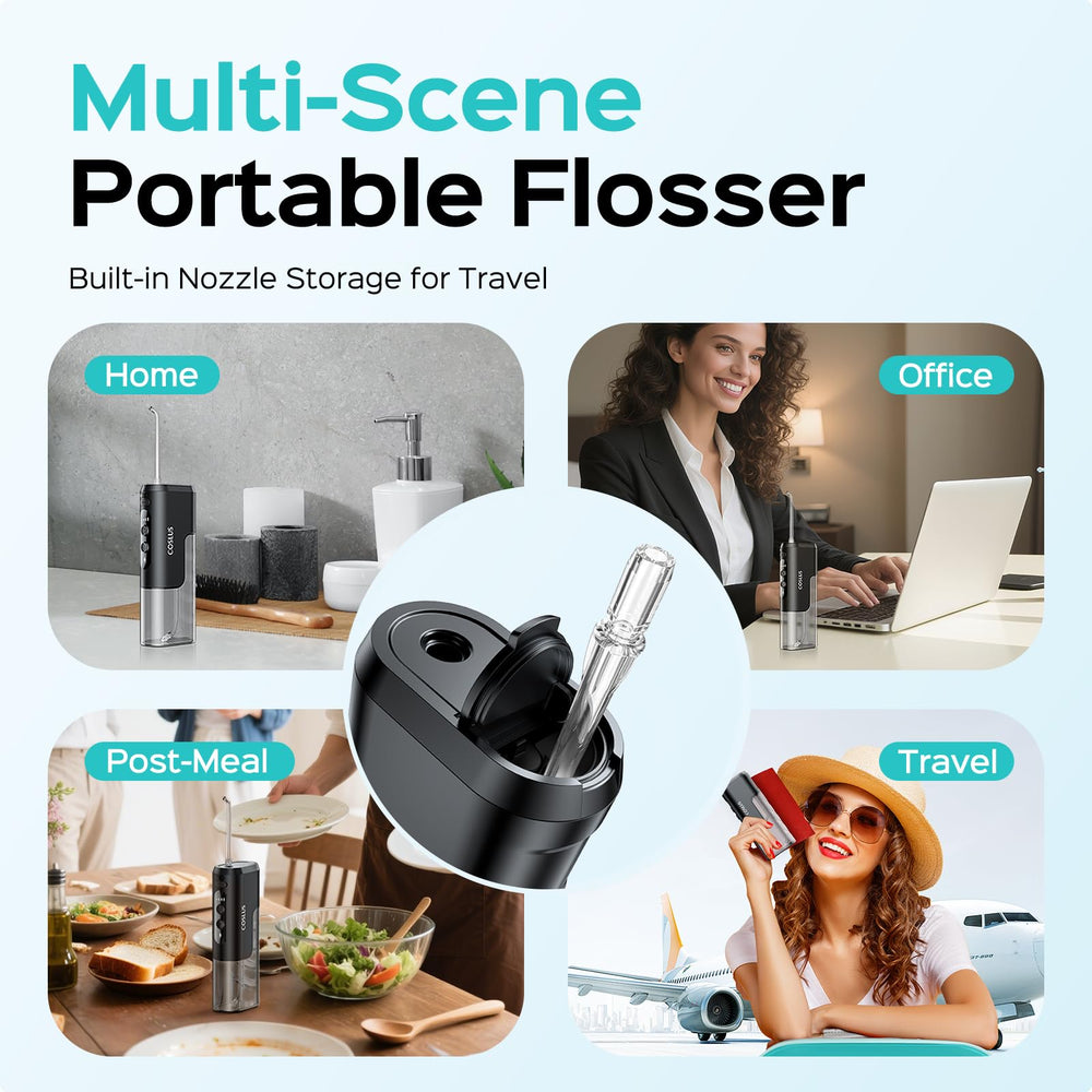 Flosser showing 4 modes/PSI settings