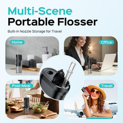 Flosser showing 4 modes/PSI settings