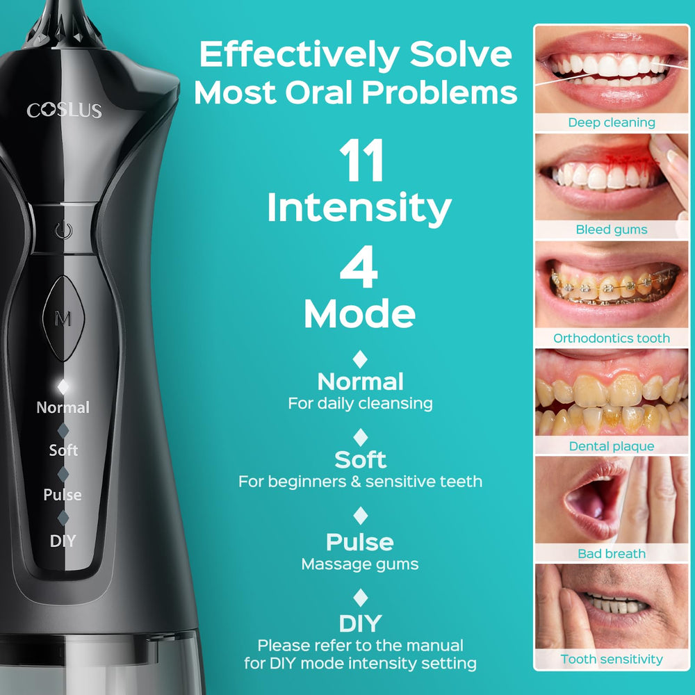 Eight interchangeable nozzles for family use