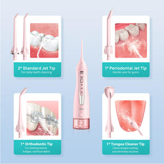 Compact portable flosser perfect for travel and home