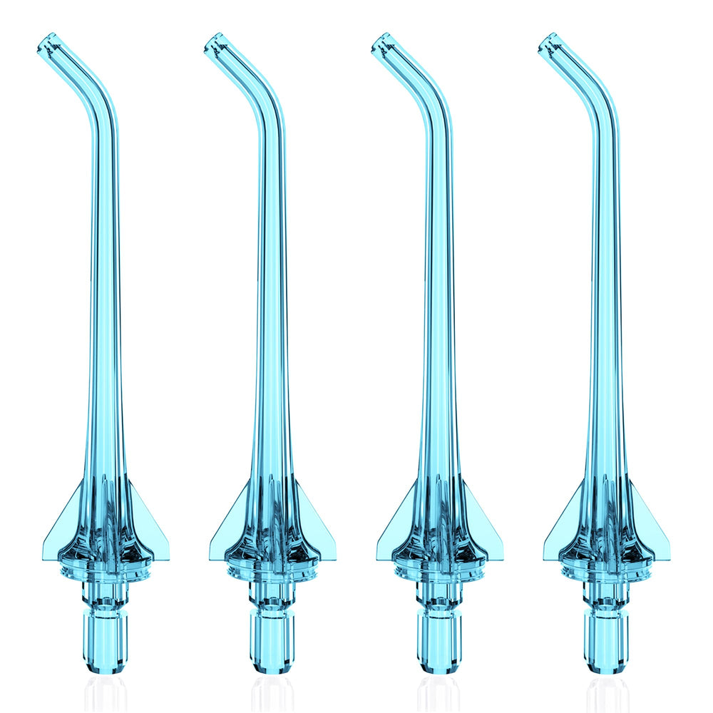 COSLUS water flosser replacement heads 4pc set in blue case - image 1