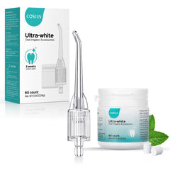 COSLUS whitening water flosser replacement tip with mint refill