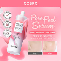 COSRX serum texture drop on finger showing lightweight, hydrating exfoliant