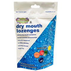 Front view of Cotton Mouth Lozenges Fruit Mix 3.3oz bag