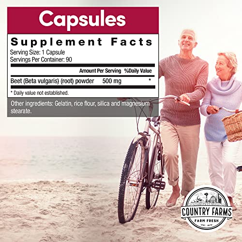 Packshot showing Country Farms Bountiful Beets Capsules, 180 count