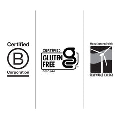 Gluten-free and vegan labeling on packaging