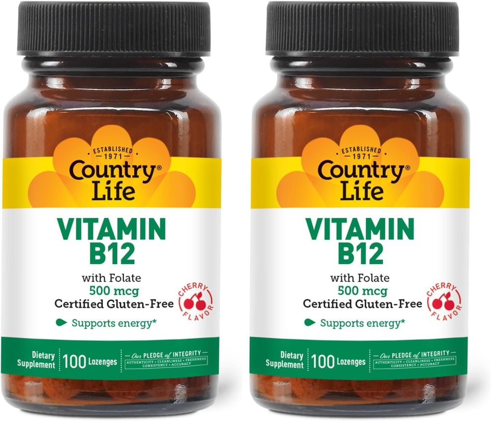 Country Life B12 with Folate bottle and label