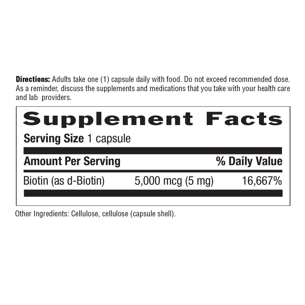 Biotin 5 mg Vegicaps product image