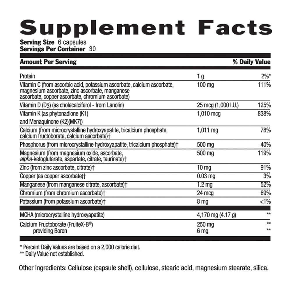 Country Life Bone Solid bottle showing side label and supplement facts