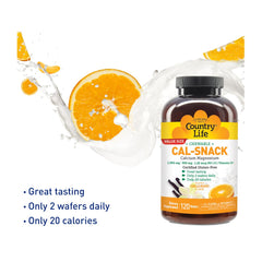 Vanilla orange flavor indicator on Cal-Snack packaging