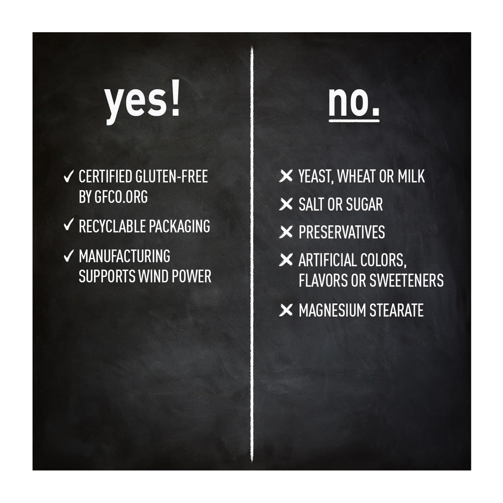 Supplement facts panel on bottle